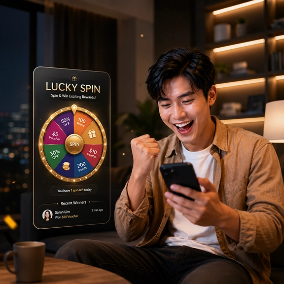 Lucky spin gamification campaign